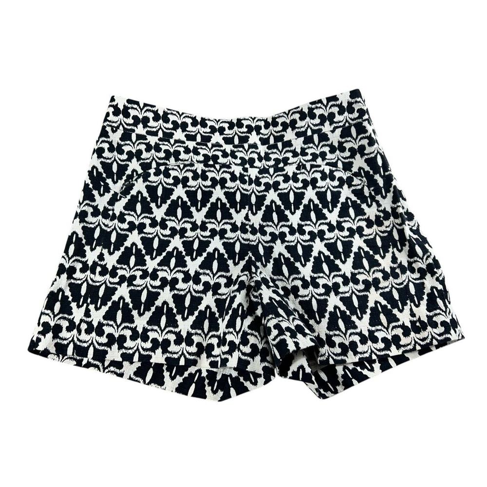 Cartonnier Anthropologie Lithograph High Rise Deco Print Short Sz 2 Black White - Picture 6 of 7